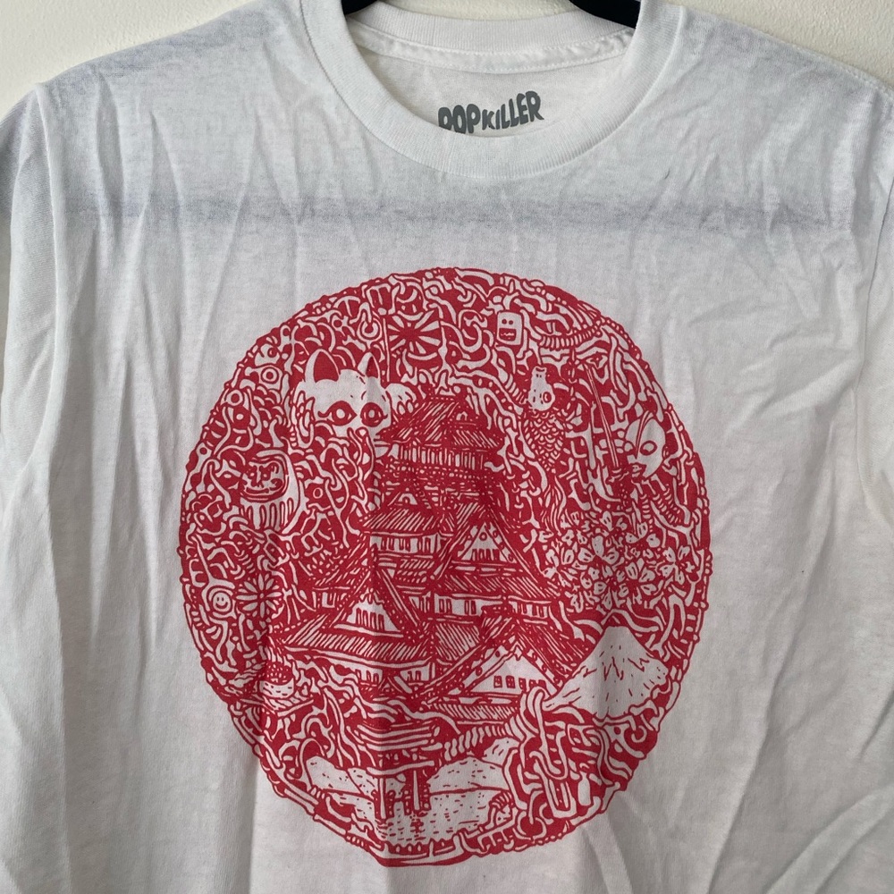 Popkiller White graphic tee